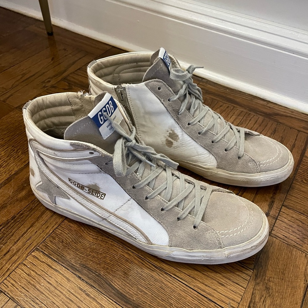 Golden Goose White Slide Sneakers